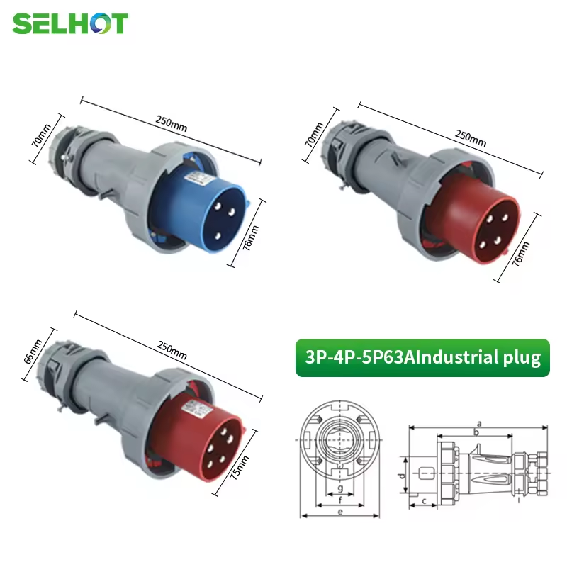 SELHOT 3PIN 4PIN 5PIN Male And Female Industrial Plug And Socket Male And Female Connector