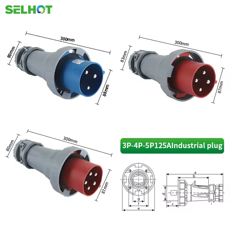 SELHOT 3PIN 4PIN 5PIN Male And Female Industrial Plug And Socket Male And Female Connector