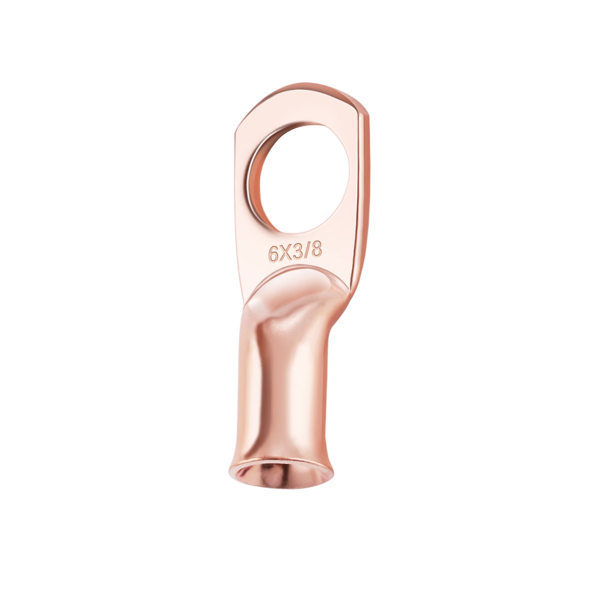 6 AWG*1/4 AWG Copper Tube Terminals Lug Cheap Lug Terminal Heavy Duty Wire Lugs Battery Cable Ends Battery Terminal Connectors