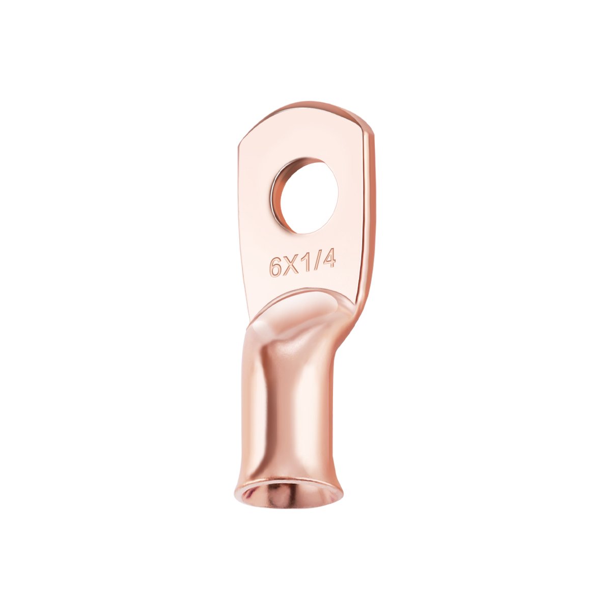 6 AWG*1/4 AWG Copper Tube Terminals Lug Cheap Lug Terminal Heavy Duty Wire Lugs Battery Cable Ends Battery Terminal Connectors