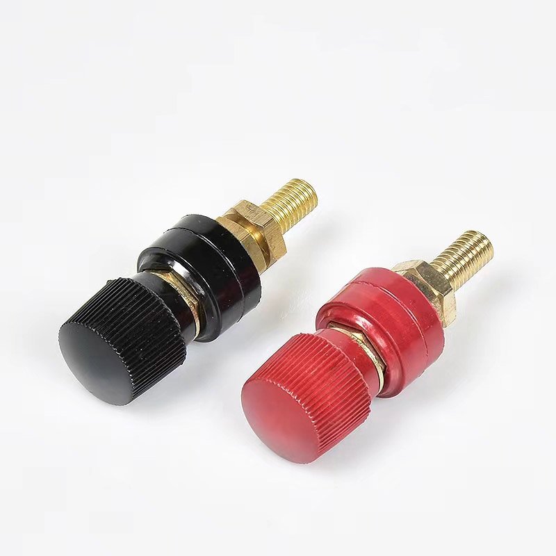 Red And Black M6 M8 M10 Terminal Binding Connector Male Plug Screw Battery Terminal