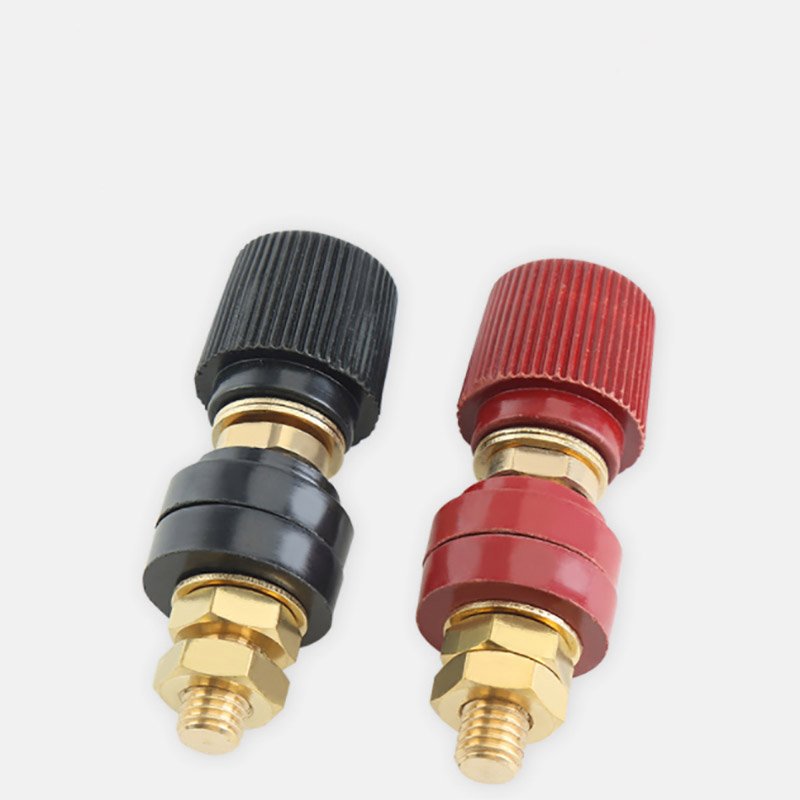 Red And Black M6 M8 M10 Terminal Binding Connector Male Plug Screw Battery Terminal