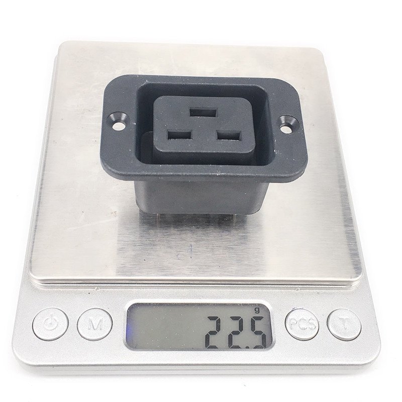 hot sale IEC 320 Male C20 socket connector outlet socket with threaded holes cooper CE