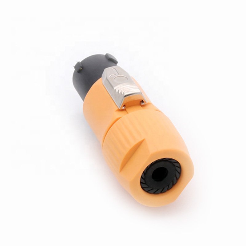 Powercon Connector NAC3FCA Waterproof IP65 AC Power Cable Connector Male Plug Female Chassis Socket Connector Orange Color