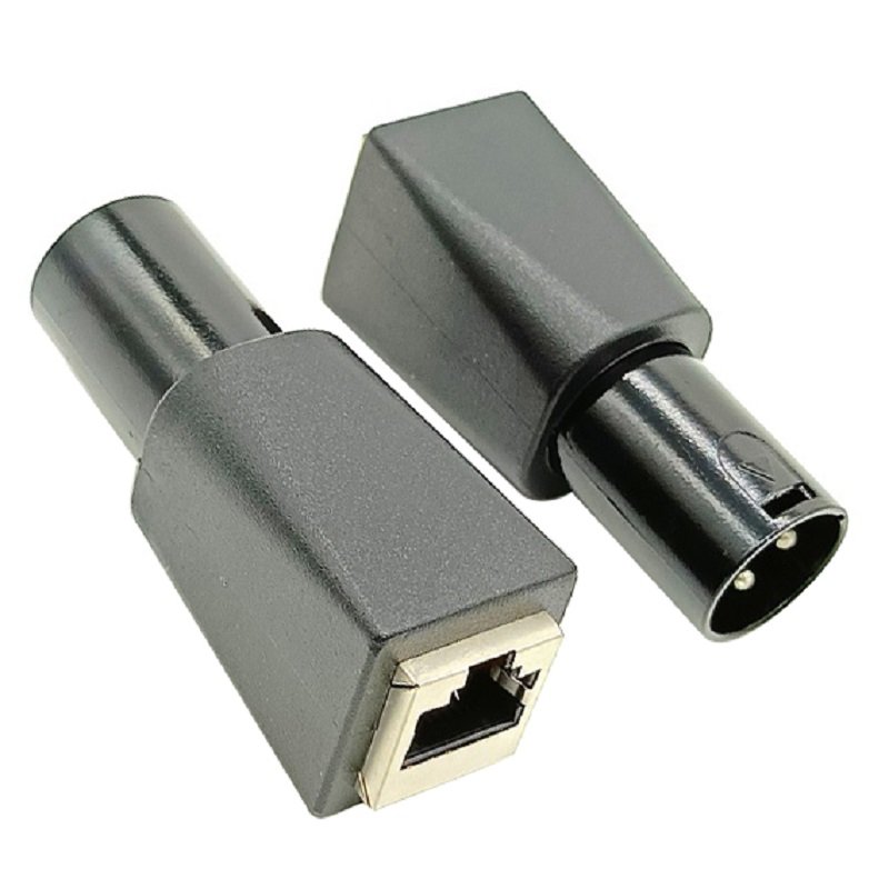 RJ45 To XLR 3 Pin 5 Pin Jack Stage Lighting Microphone Speaker Audio Connector Adapter Converters