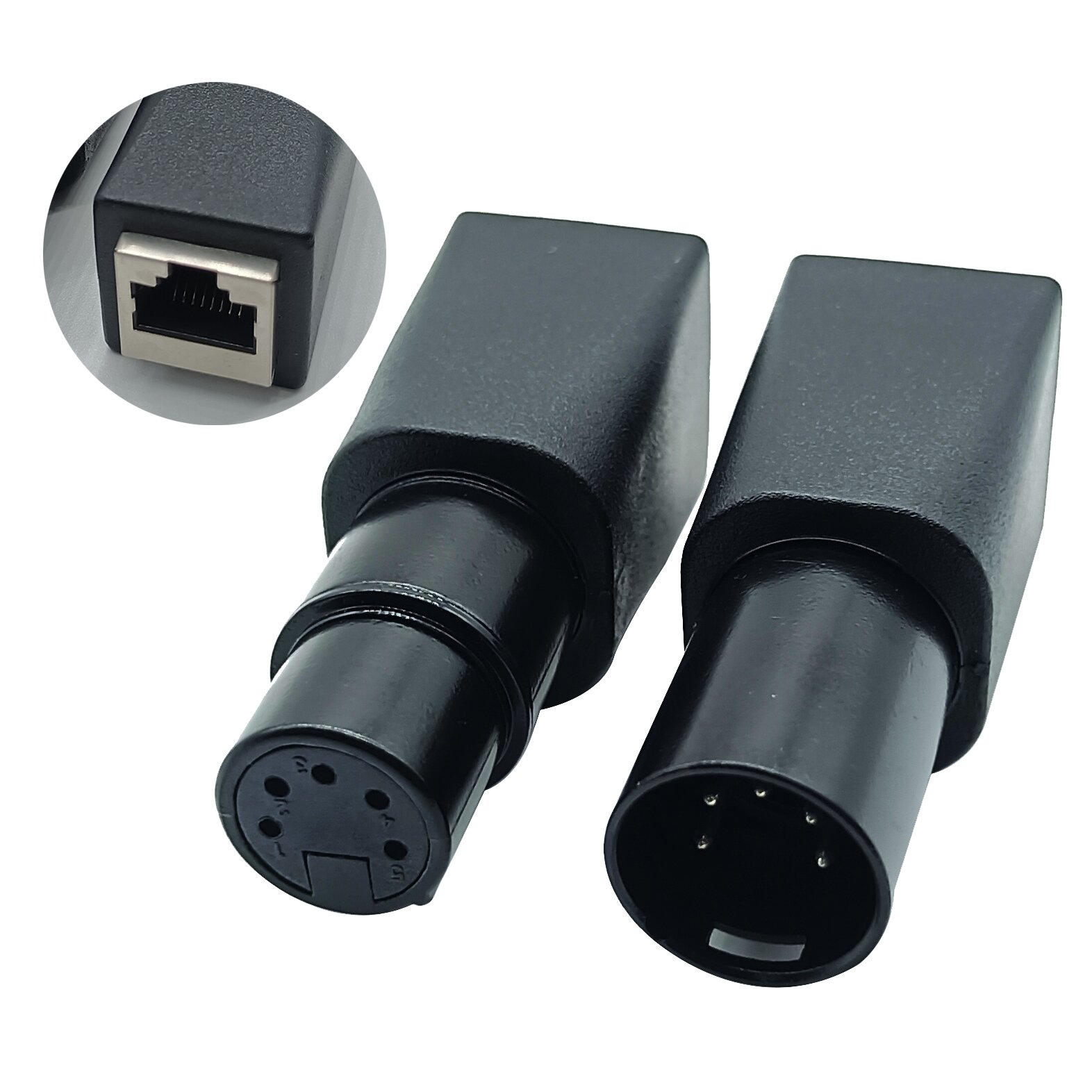 RJ45 To XLR 3 Pin 5 Pin Jack Stage Lighting Microphone Speaker Audio Connector Adapter Converters
