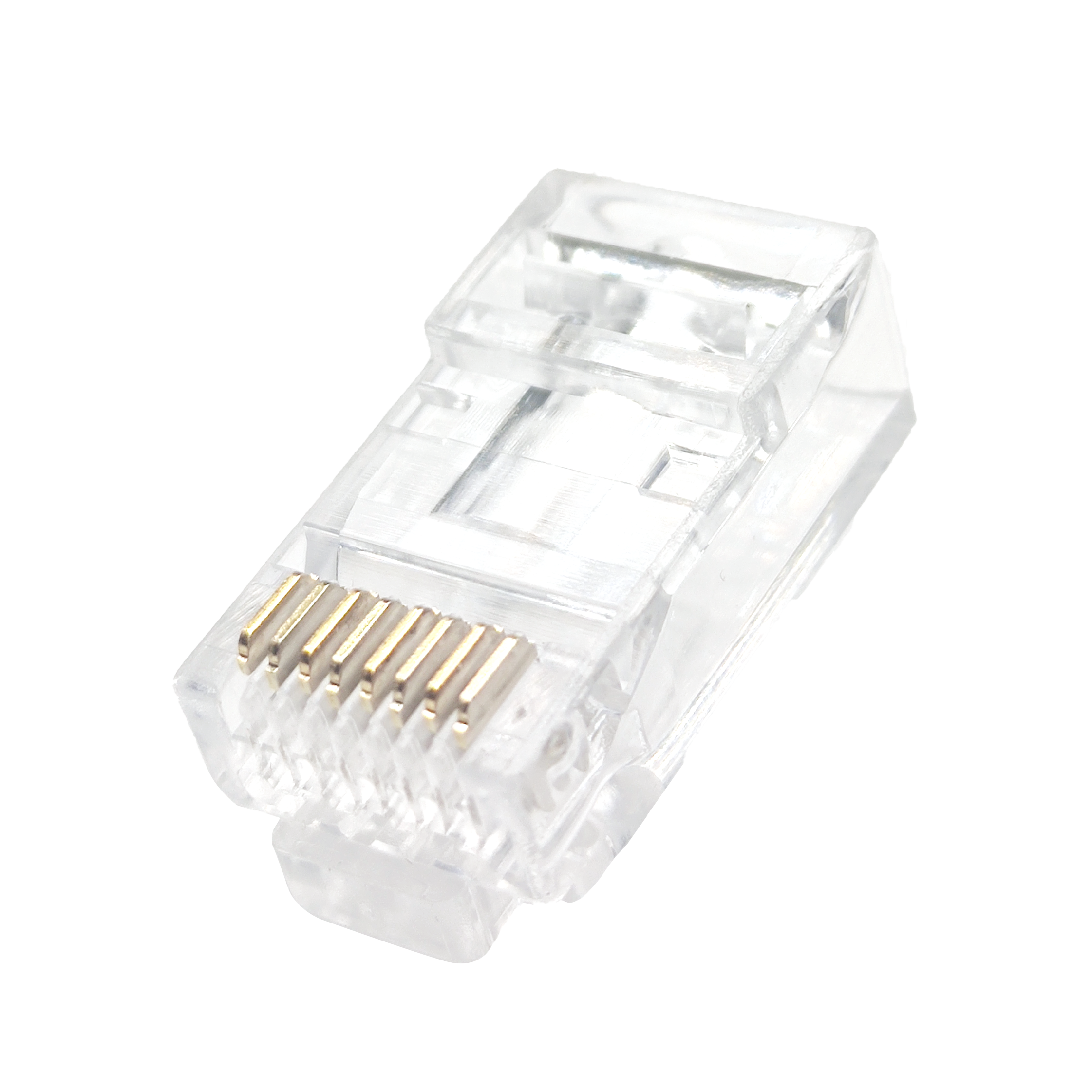 cable 1.2mm plug Rg45 Metal 8 Pin Ethernet rj 45 Conector 8p8c utp pass through rj45 connector cat6