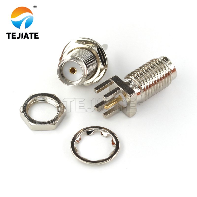 SMA-KE/KHD Female Jack Connector Vertical Hole Nickel Plated PCB Mount Waterproof RF Connector