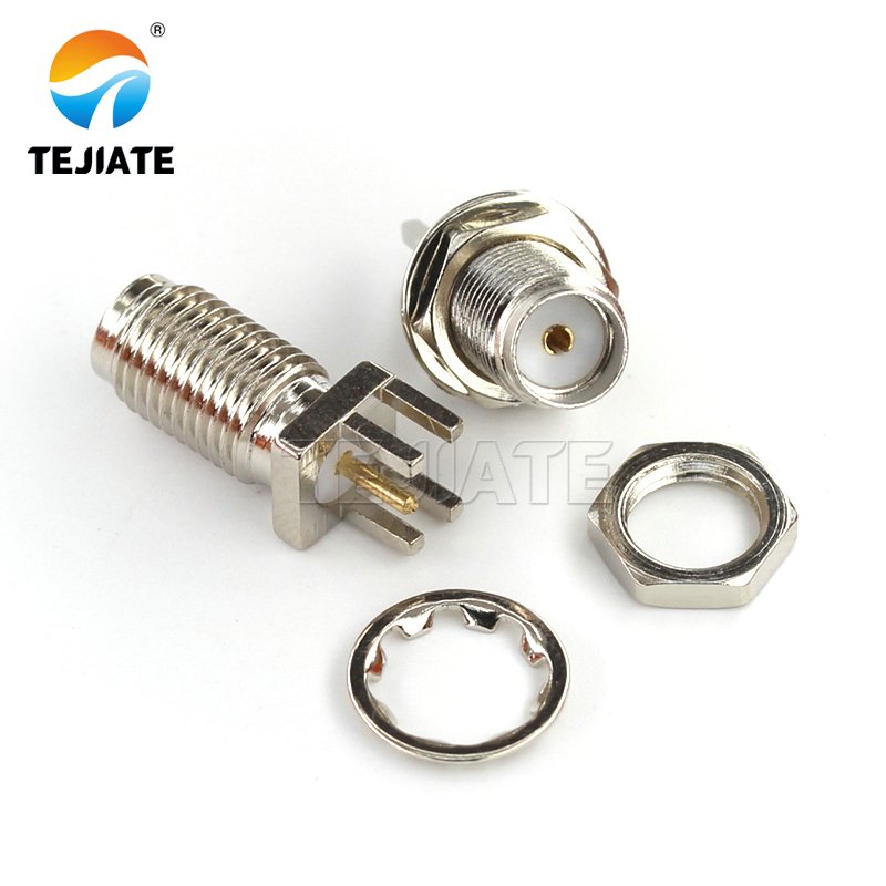 SMA-KE/KHD Female Jack Connector Vertical Hole Nickel Plated PCB Mount Waterproof RF Connector