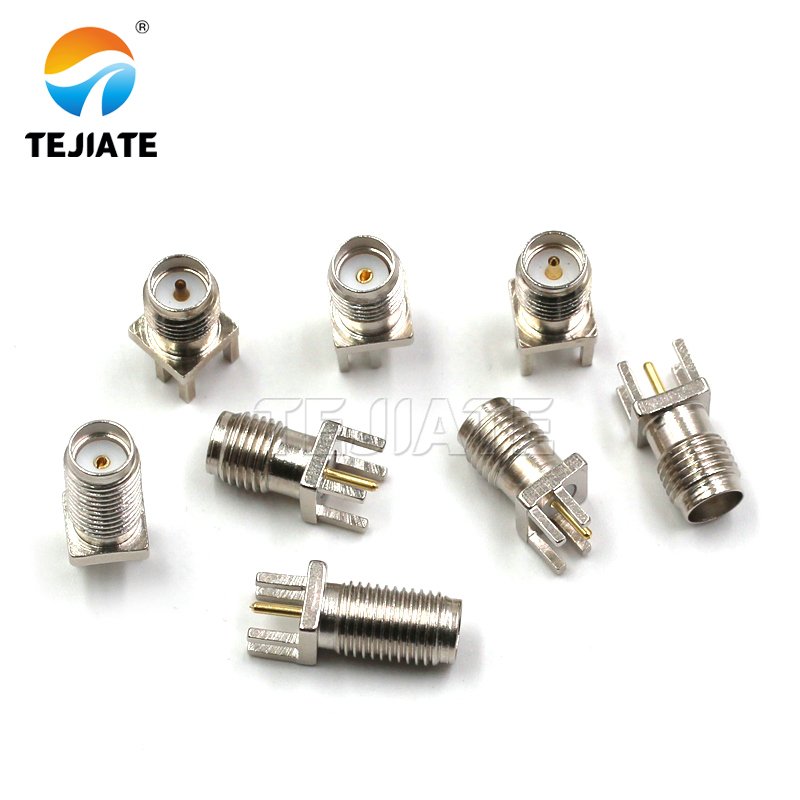 SMA-KE/KHD Female Jack Connector Vertical Hole Nickel Plated PCB Mount Waterproof RF Connector
