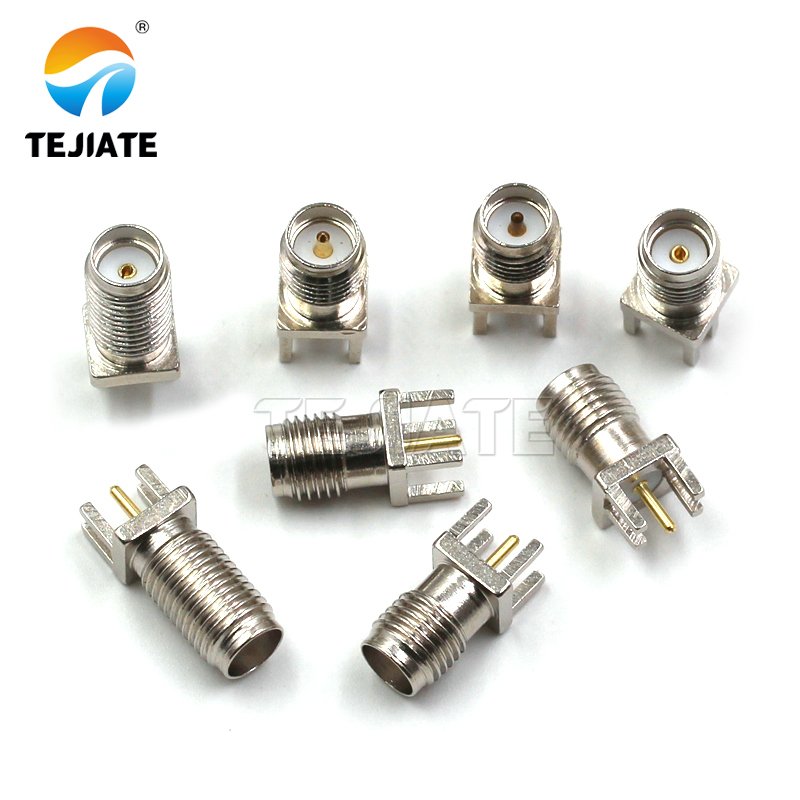 SMA-KE/KHD Female Jack Connector Vertical Hole Nickel Plated PCB Mount Waterproof RF Connector