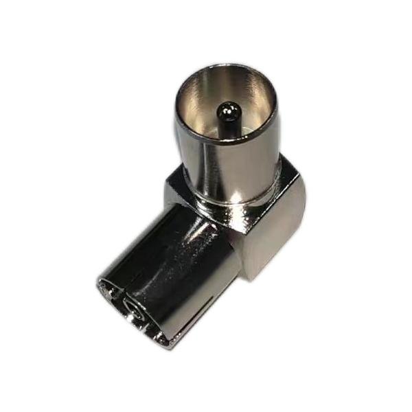 90 Degree Right Angled TV Aerial DVB t TV PAL Jack Socket Connector to PAL Plug Right Angle Adapter