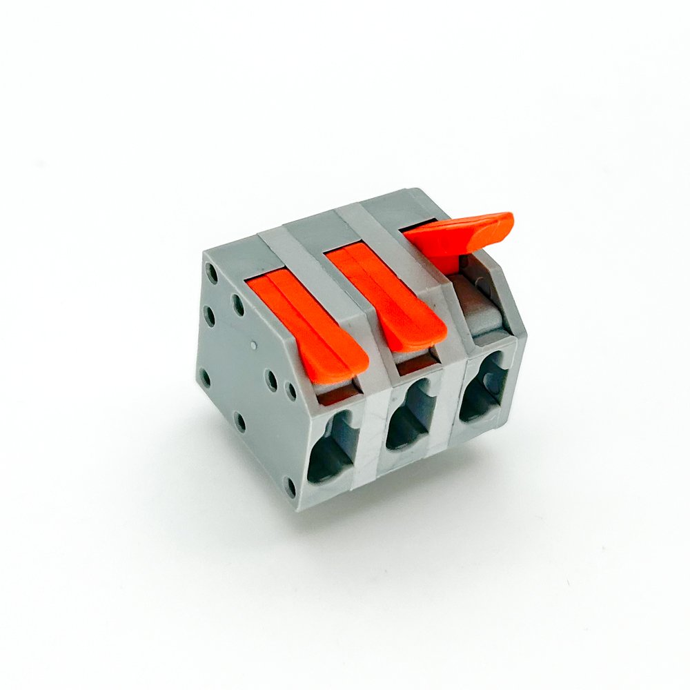 7.5mm 450V 32A Red copper push-in terminal block DG2604/WJ2406R/RL806R scrweless connector
