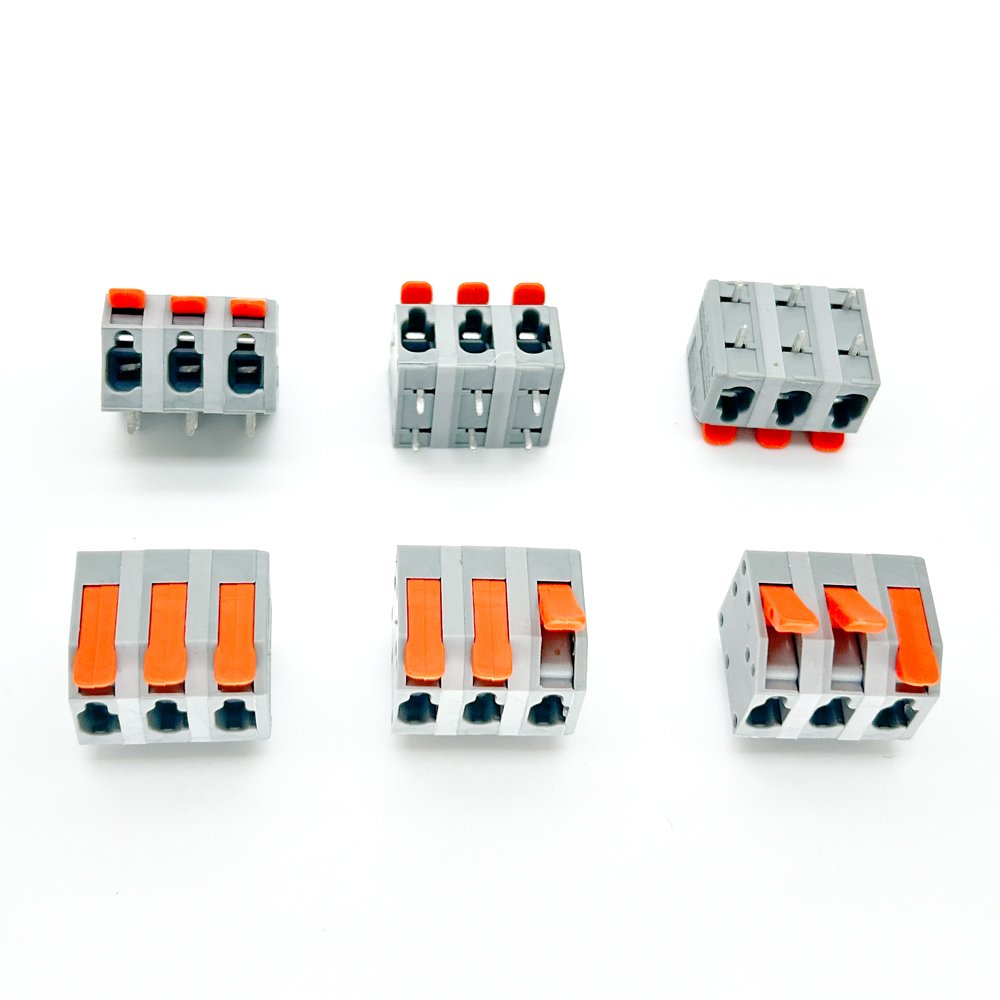 7.5mm 450V 32A Red copper push-in terminal block DG2604/WJ2406R/RL806R scrweless connector