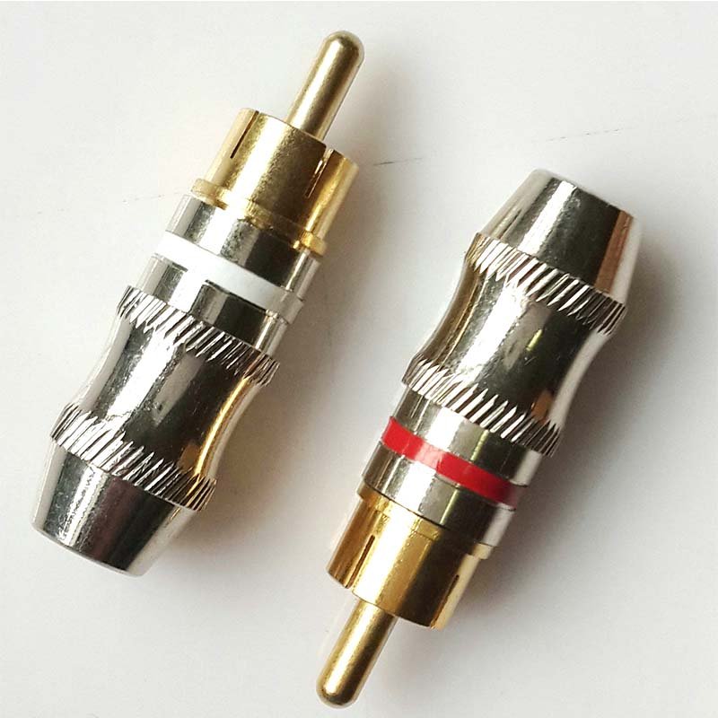 Gold Plated Solder Connector RCA Male Plug connector