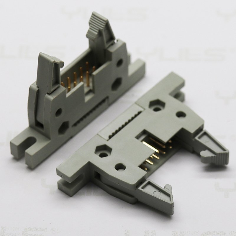 Box header pcb connector 2.54mm pitch height 13.0mm dual rows positions 06-64 pins socket box header idc flat cale connector