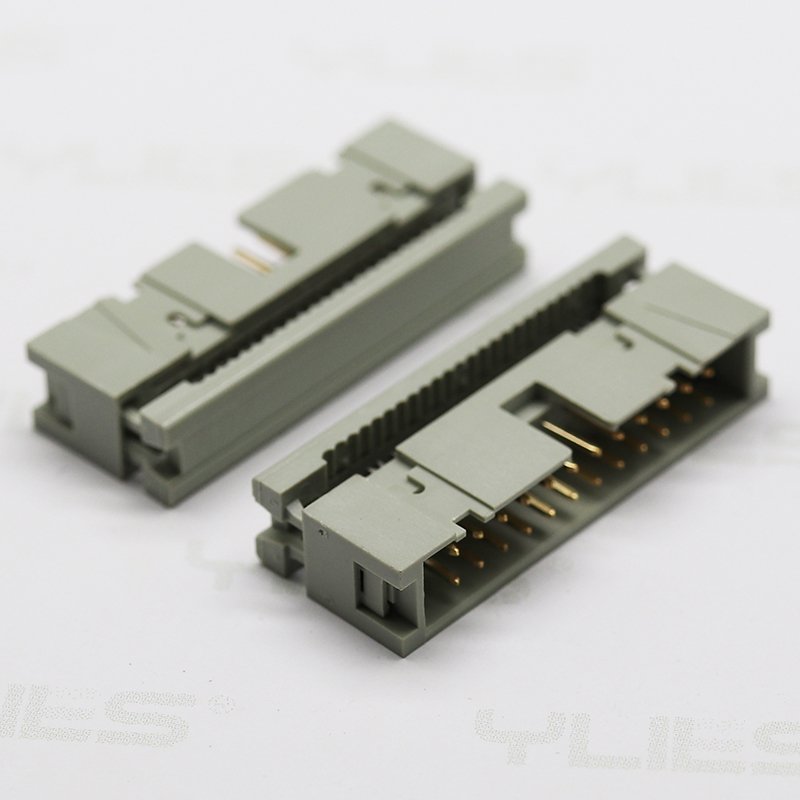 Box header pcb connector 2.54mm pitch height 13.0mm dual rows positions 06-64 pins socket box header idc flat cale connector