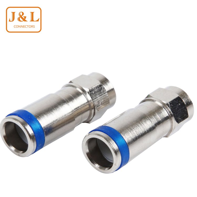 Factory Price Compressed F Male Connector Coaxial Cable PPC EX6XL RG6 Compression F Connector