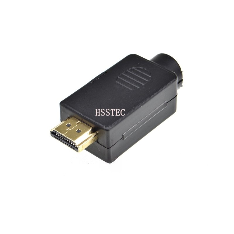 19PIN male plug connector to terminal adapter with black shell wire cable free solder 19 pin