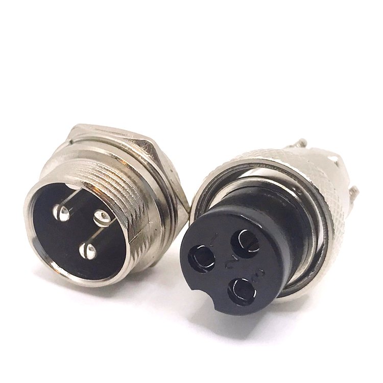 220V 20A GX16 Connector Waterproof Male Wire Panel Connector Female Aviation Plug GX16-3