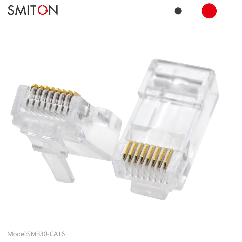 RJ45 Cat6 Cat6a Cat5 Pass Through Connector