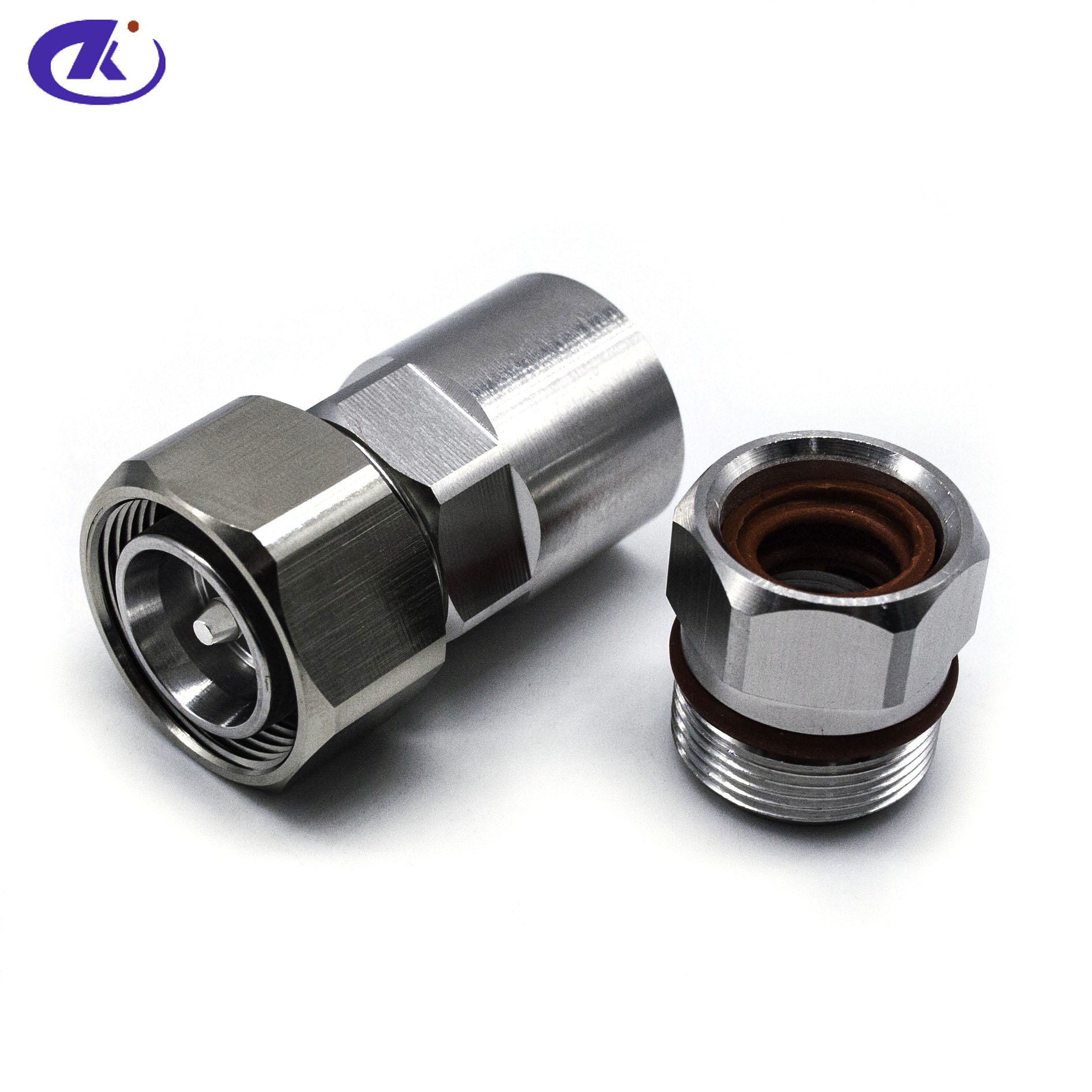 1/2" Super Flexible Cable 4.3/10 Mini Din Male Straight RF connector Screw Type