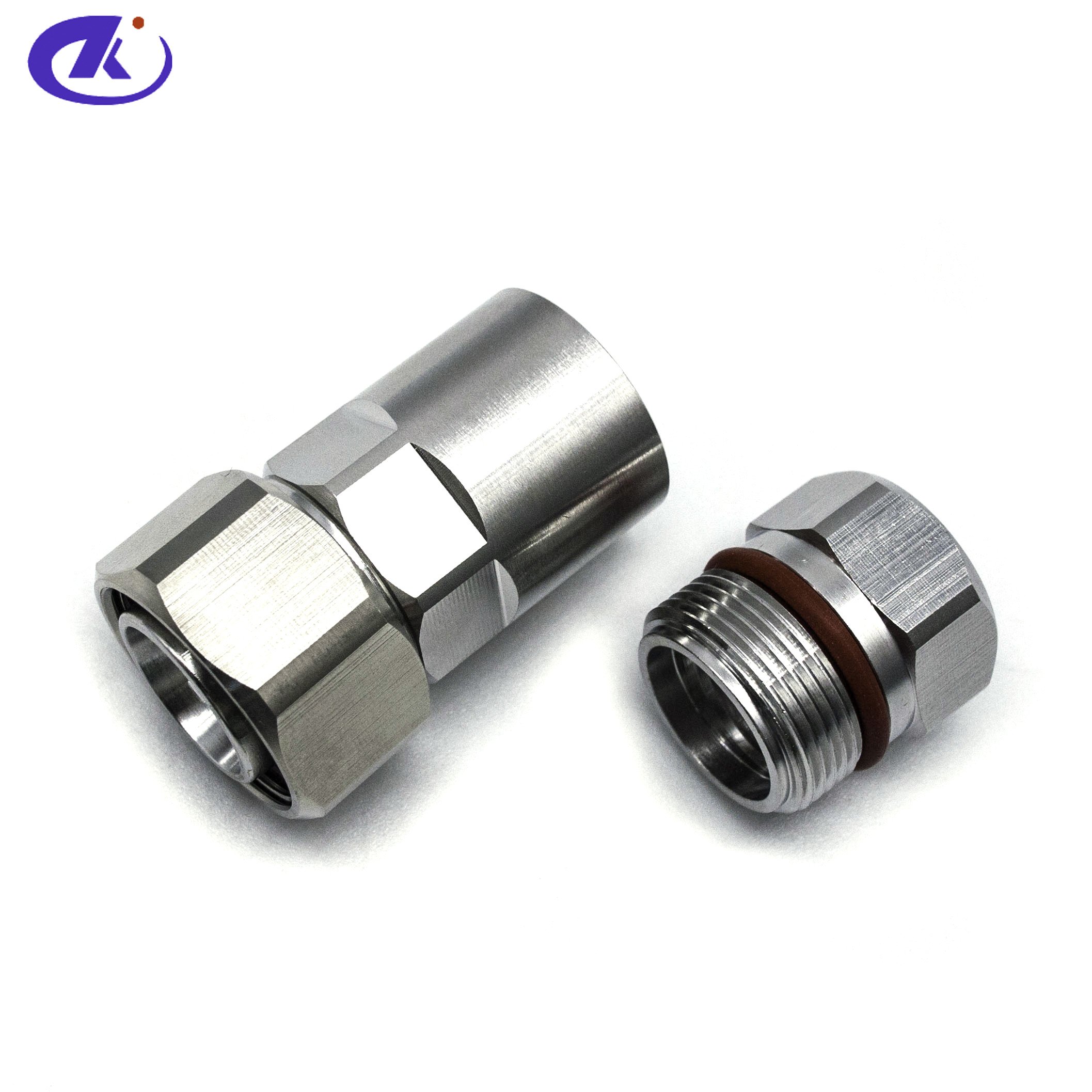 1/2" Super Flexible Cable 4.3/10 Mini Din Male Straight RF connector Screw Type