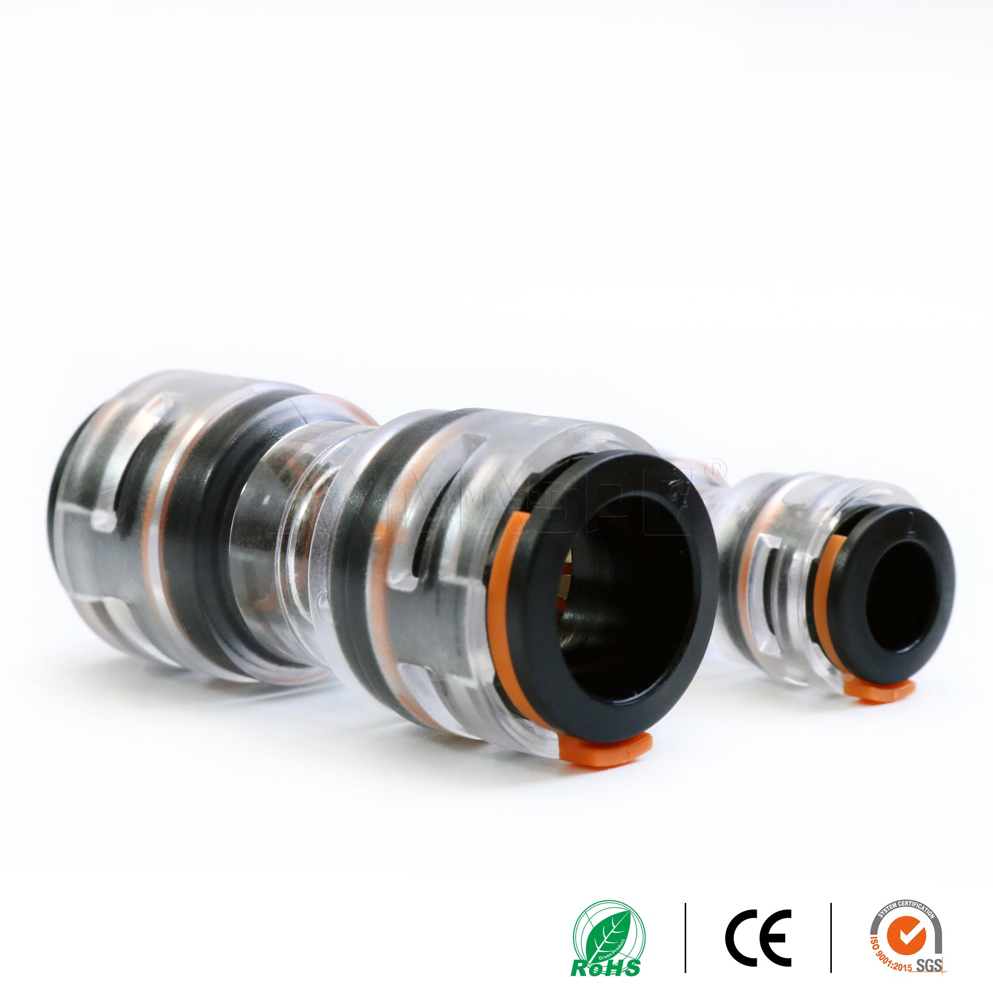 NFPU Microduct coupler duct straight push-fit optic fiber straight connector hdpe micro duct straight connector