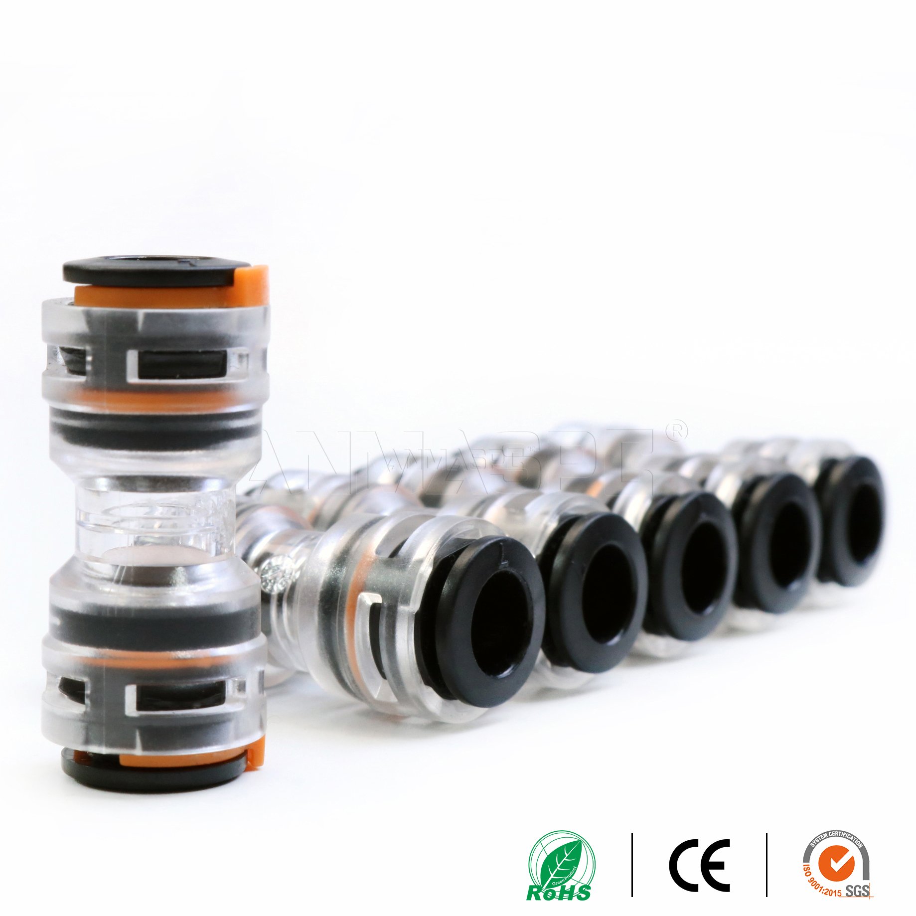 NFPU Microduct coupler duct straight push-fit optic fiber straight connector hdpe micro duct straight connector