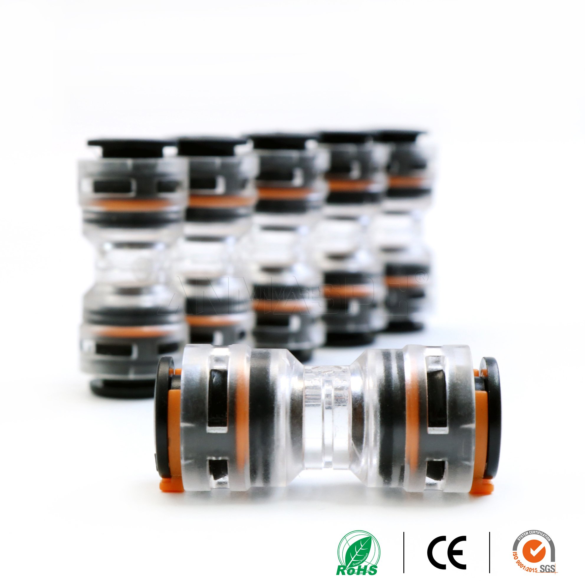 NFPU Microduct coupler duct straight push-fit optic fiber straight connector hdpe micro duct straight connector