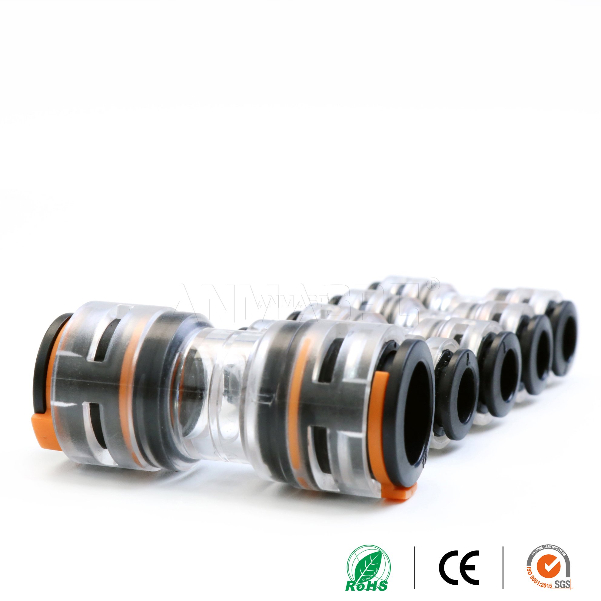 NFPU Microduct coupler duct straight push-fit optic fiber straight connector hdpe micro duct straight connector