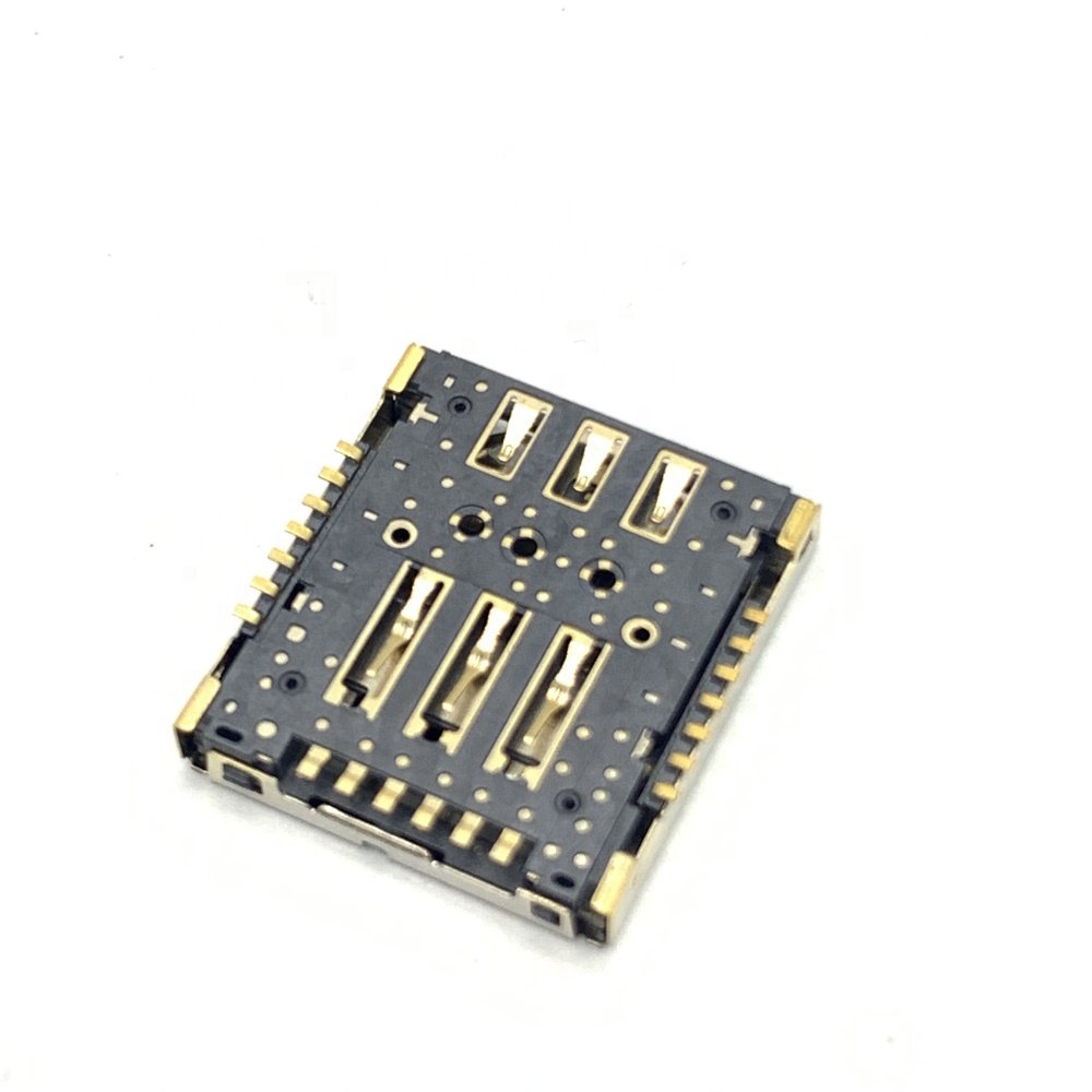 Smart card adapter SIM card socket dual card connector nano sim and TF connector