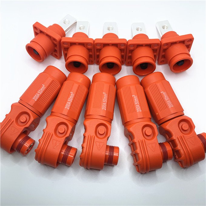 IP67 60A-480A Plastic 6mm-14mm Contact Plug High Current Battery Energy Storage Cable Connector