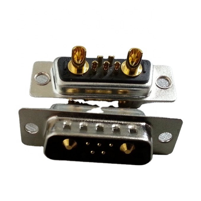 Industrial Heavy Duty High Current Solder D Sub 7W2 Male Connector