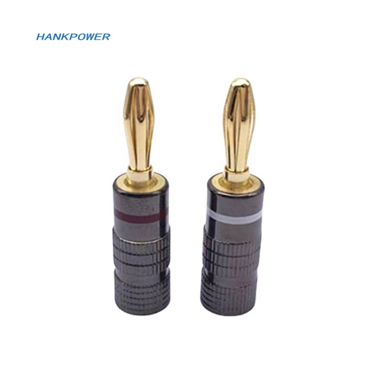High Quality Banana Plugs Gold Pated 4MM Banana Connector with Screw Lock For Audio Jack Speaker Plug