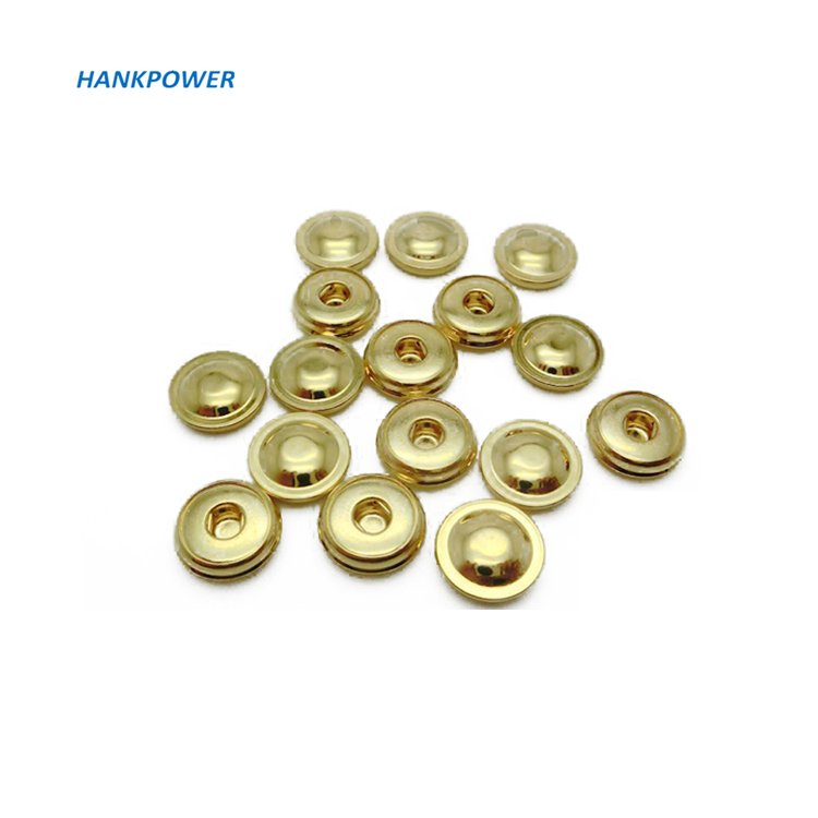24K Gold Plated Electrodes 4.0mm Female ECG Snap Buttons Medical Connector