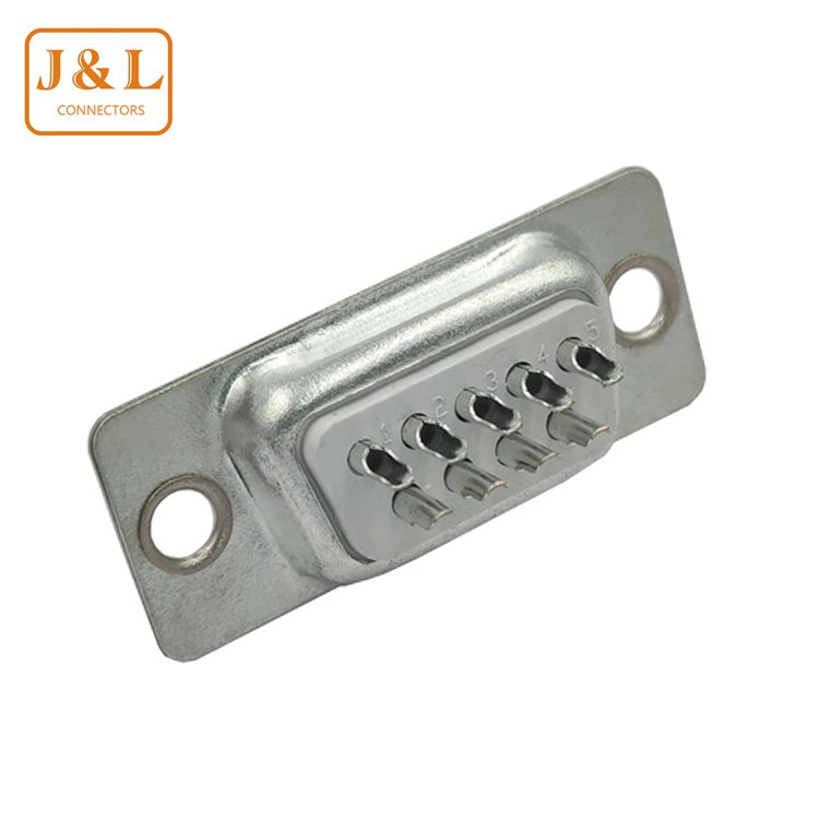 Hot DB9 Serial Connectors RS232 9 Pin Double Row Welded Head Male and Female DB connector