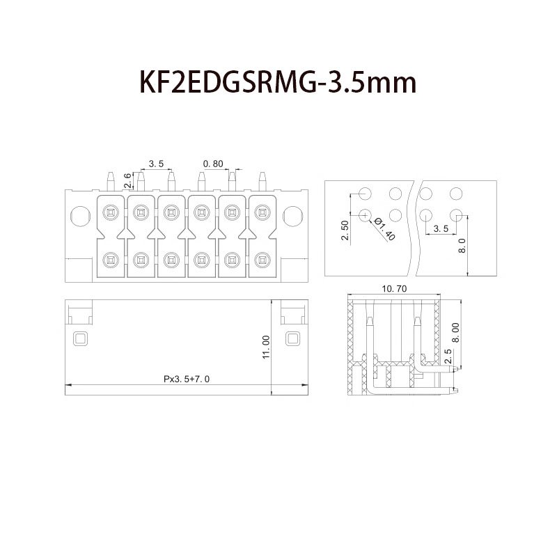 Factory Direct KF2EDGSRMG-3.5 Spring Fast compact double layer plug out terminal 3.5mm terminal connector connector