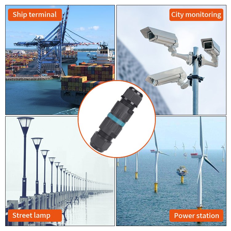EW-P20 2/3pin Fast Release Electrical Connector Easy Connect Led Connectors & Cabling Led Street Light Ip68 Waterproof Connector