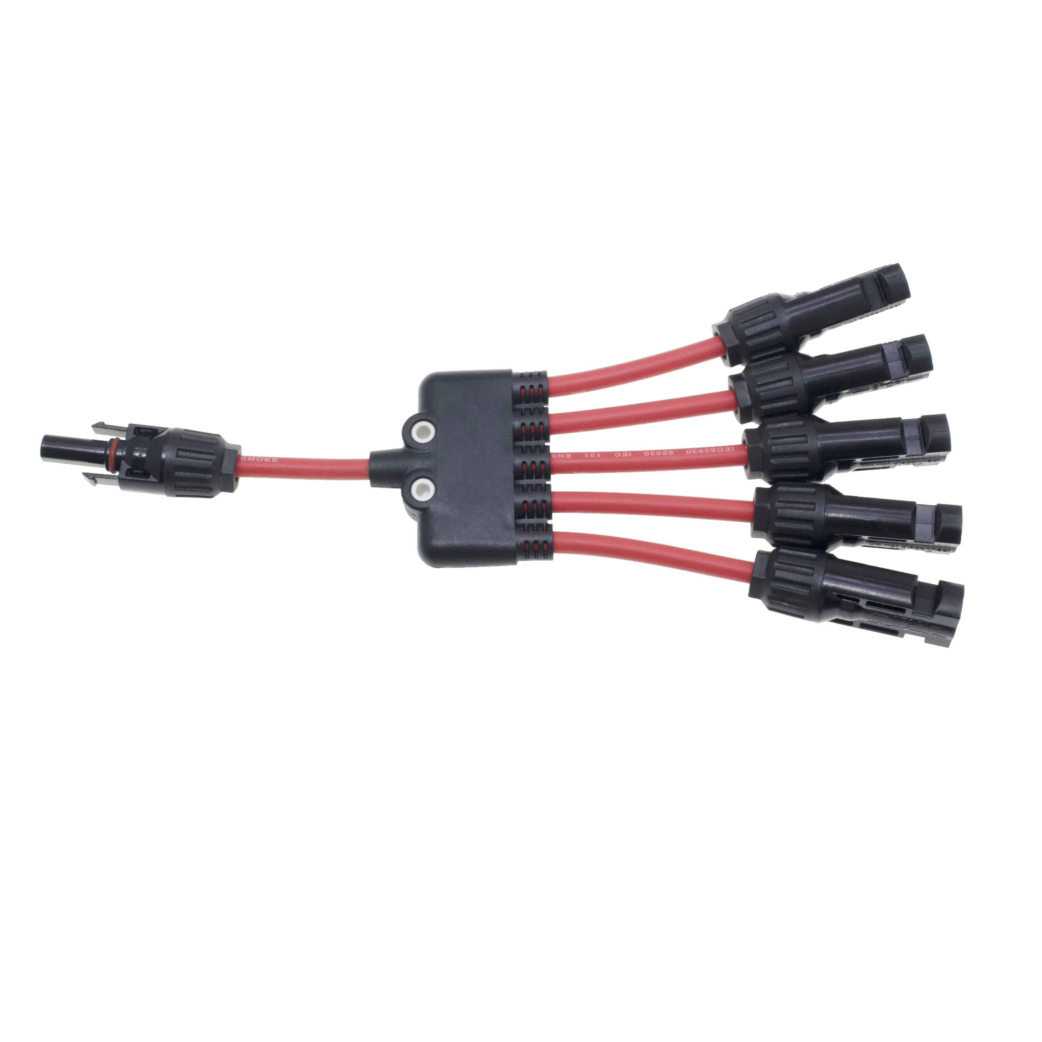Waterproof PV System Electronic Application Female 5 in 1 Male Splitter Cable Harness Y connector for Solar Panel System