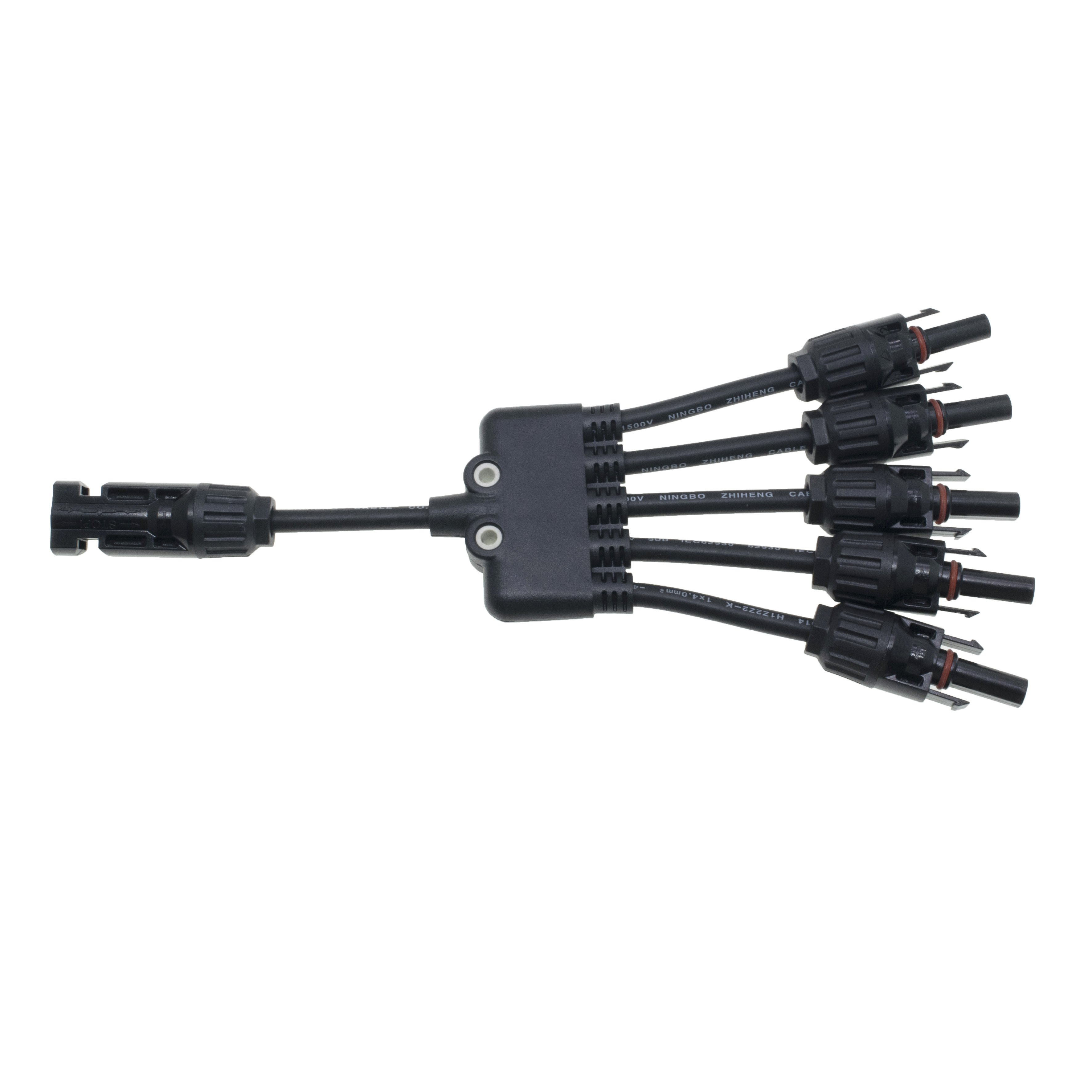 Waterproof PV System Electronic Application Female 5 in 1 Male Splitter Cable Harness Y connector for Solar Panel System