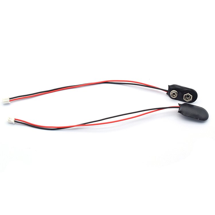 I Type 9V Clip-on Battery Connector Leather Shell 9v battery snap clip Connector Battery Holder 150mm Cable