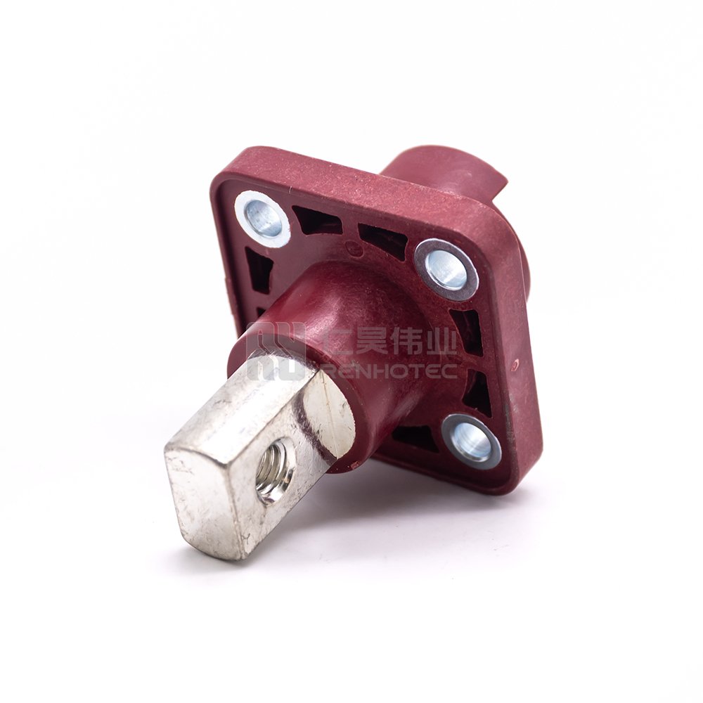 High Current 200A Connector Copper Terminal for Battery Pack Red Color