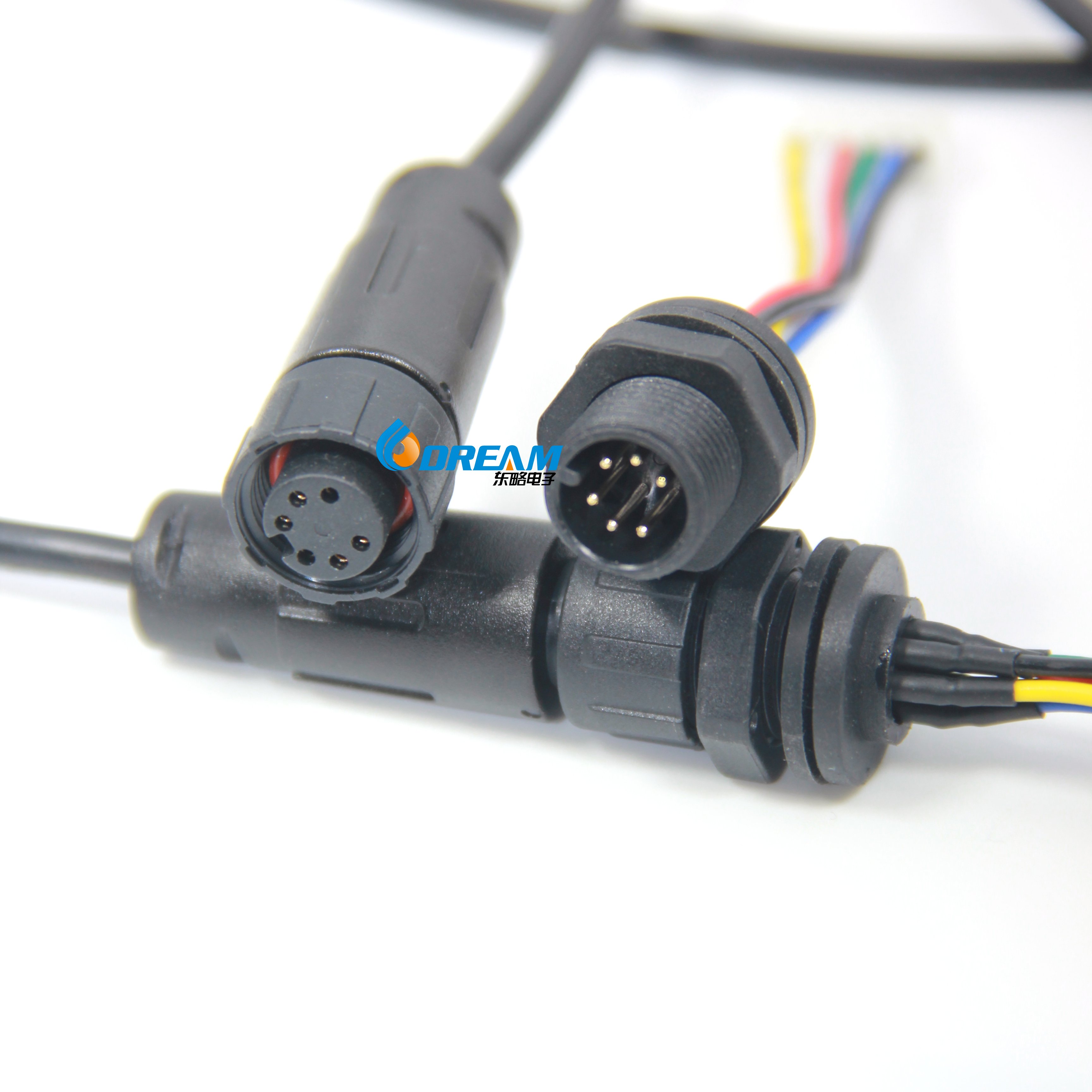 M8 M12 M15 electric plug waterproof 2P/3P/4P/5P/6P/7P/8P M16 cable connector for LED lighting outdoor