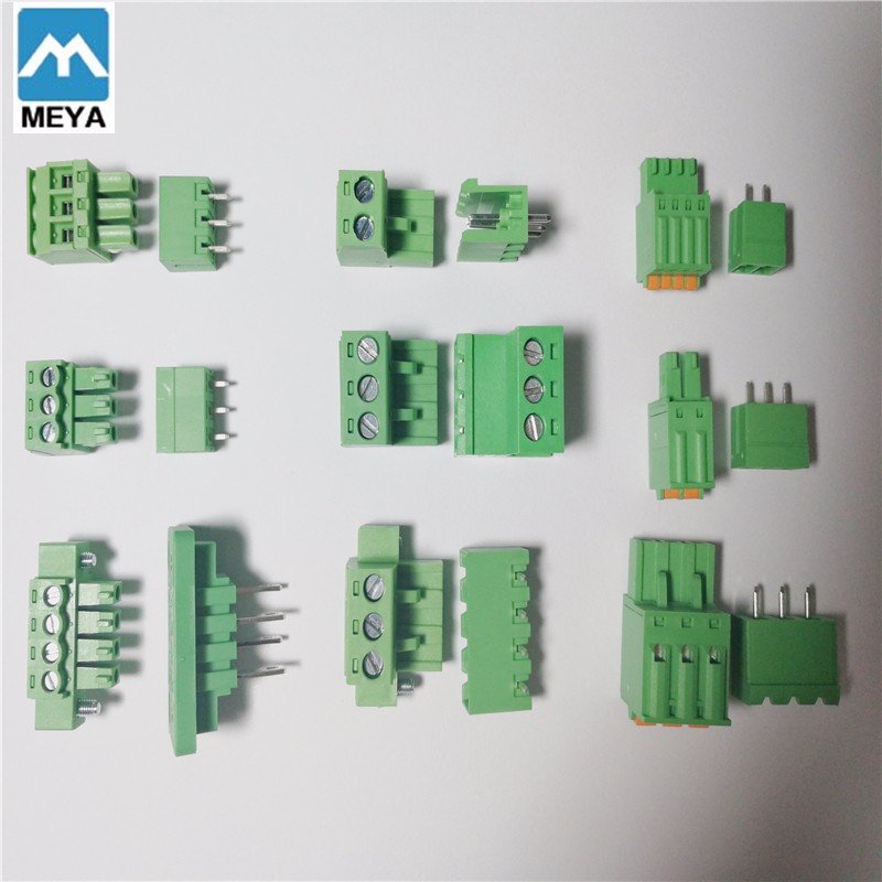 50 Pieces 2 Pin 5 mm Pinch PCB Mount Screw Terminal Block Connector 300V 10A (Green)