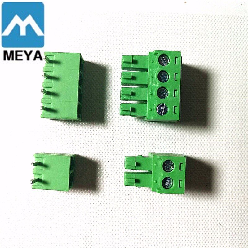 50 Pieces 2 Pin 5 mm Pinch PCB Mount Screw Terminal Block Connector 300V 10A (Green)