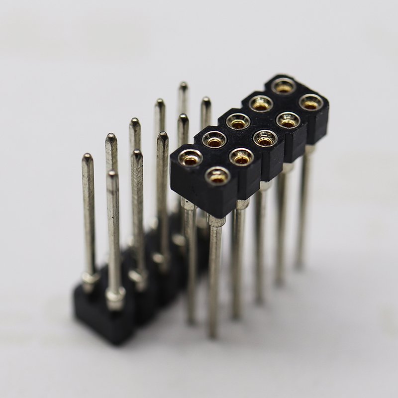 High quality round pin 2.54Mm pitch 02~20pins 2*5p 2*10p 2*20p 30p 40p double row dip type straight pps header connector