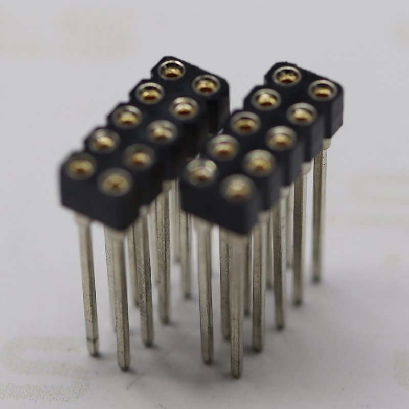 High quality round pin 2.54Mm pitch 02~20pins 2*5p 2*10p 2*20p 30p 40p double row dip type straight pps header connector