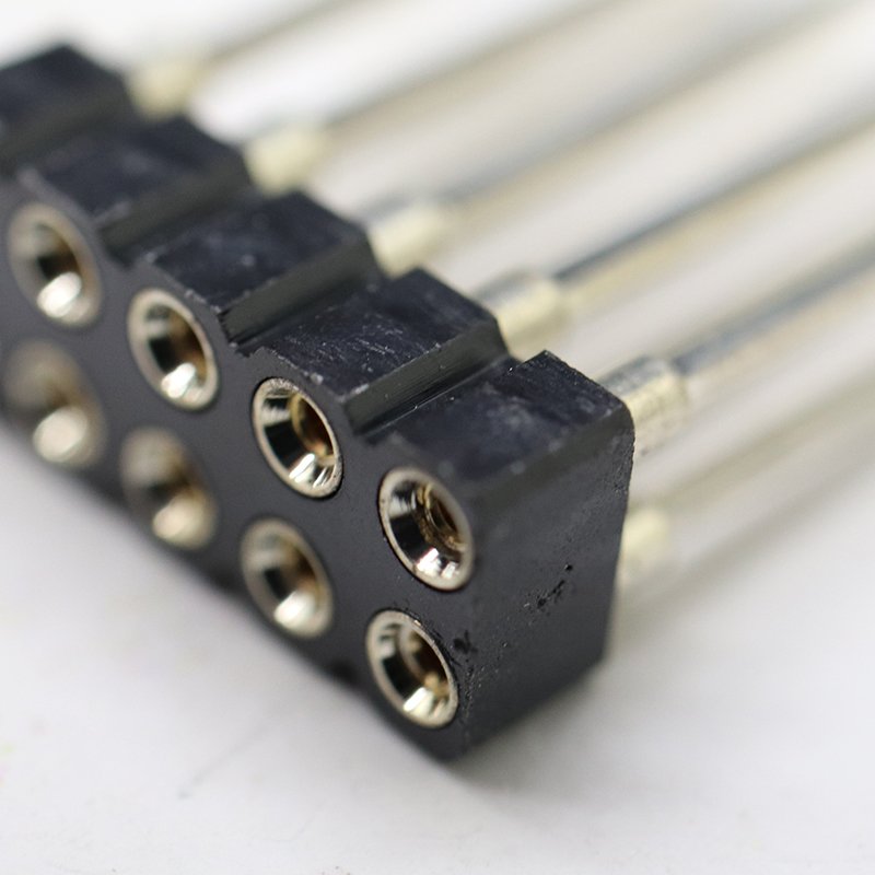 High quality round pin 2.54Mm pitch 02~20pins 2*5p 2*10p 2*20p 30p 40p double row dip type straight pps header connector