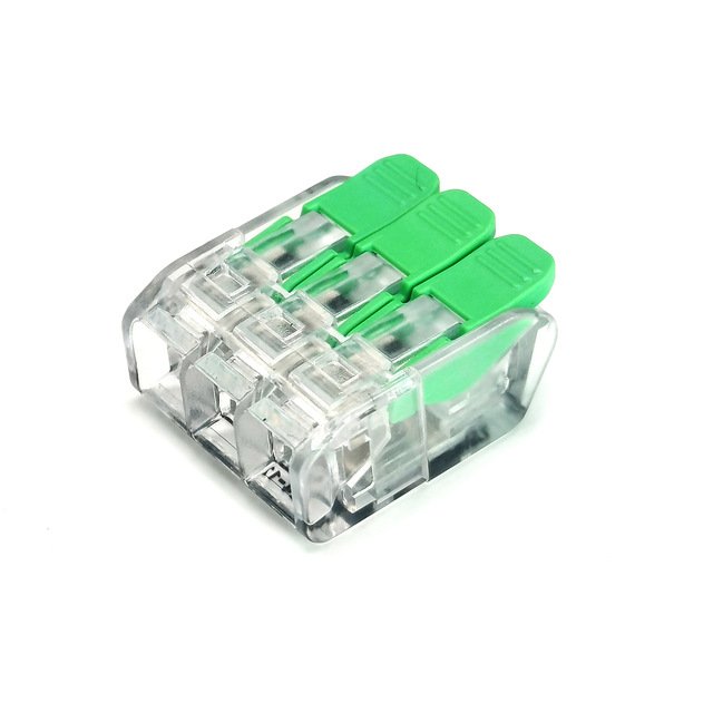 3 Poles Cable Wire Installation Connectors Compact Splicing Quick Terminal Block for 0.2-4 mm